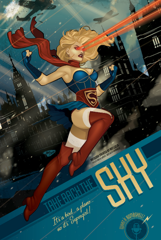 12x18 DC Bombshells "Take Back the Sky"