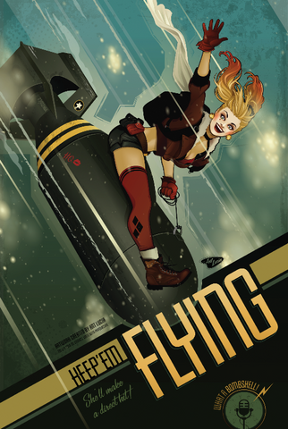 12x18 DC Bombshells "Keep'em Flying"