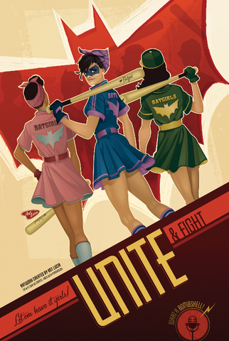 12x18 DC Bombshells "Unite & Fight"