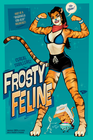 12x18 CerealThrillers! FROSTY FELINE