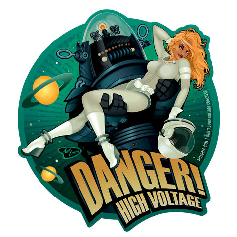 Stickers: SpookshowPinups - "Danger! High Voltage"