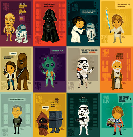 12 Pack - 5x7 Minicards SW "A New Hope"