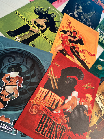 12 Pack - 5x7 Minicards Spookshow Pinups