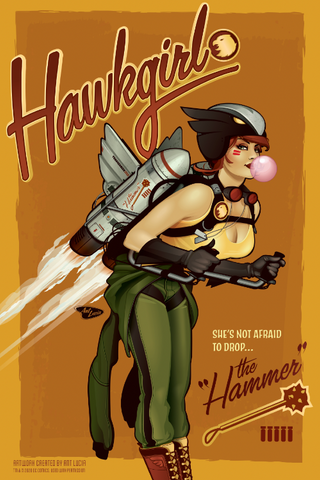 12x18 DC Bombshells Hawkgirl