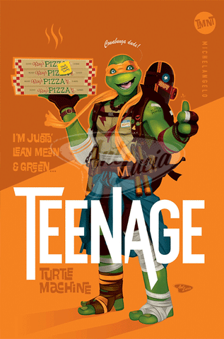 12x18 Collect 1 of 4 TMNT Mikey "Teenage"