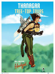 18x24 DC Bombshells Poster - Hawkgirl