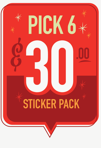 Stickers: 6 Pack! Choose your own!