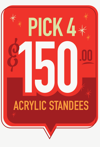4 Pack Acrylic Standees