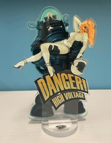 Acrylic Spookshows! "Danger! High Voltage" Standee