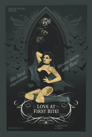 12x18 CreatureFeatures "Love at First Bite!"