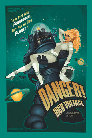 12x18 CreatureFeatures "Danger! High Voltage