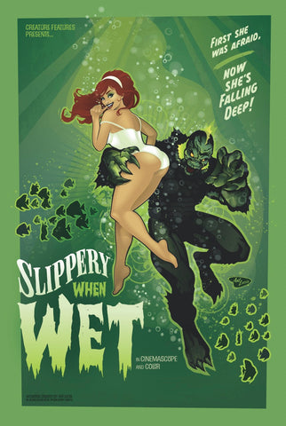 12x18 CreatureFeatures "Slippery When Wet"