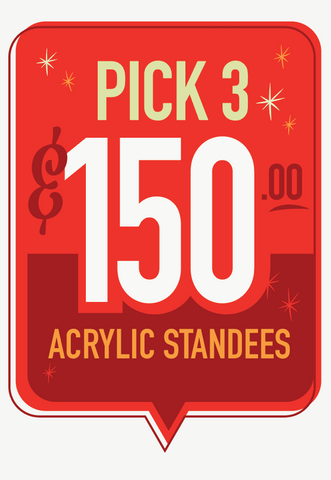 3 Pack Acrylic Standees