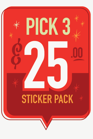 Stickers: 3 Pack! Choose your own!