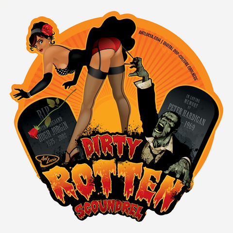 Stickers: SpookshowPinups - Dirty Rotten Scoundrel