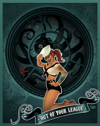 16x20 Spookshow Pinups "Out of Your League"