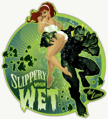 Stickers: SpookshowPinups - Slippery When Wet